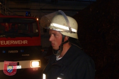 Brand Rindenmulchhaufen