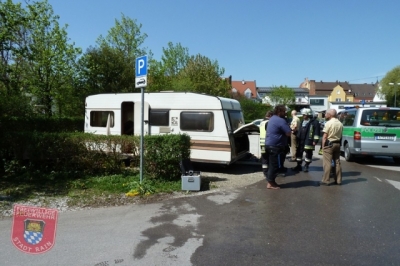 Einsatz Nr.27/2012: Wohnanhänger gerät in Brand