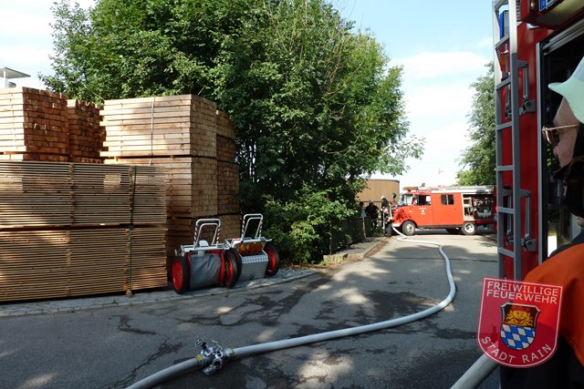 Übung 04. August 2013: Sonntagsübung am Sägewerk Dietl